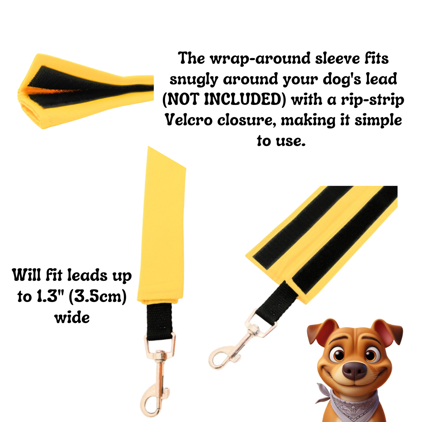 I am Blind Dog - Approach Carefully Over the Collar Dog Bandana and Lead Sleeve Set