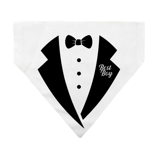 Best Man Dog Bandana – Tuxedo Style for Your Best Boy