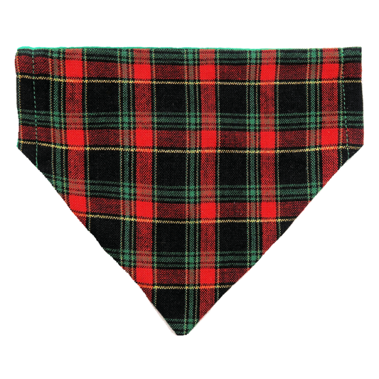 Red & Green Tartan Dog Bandana