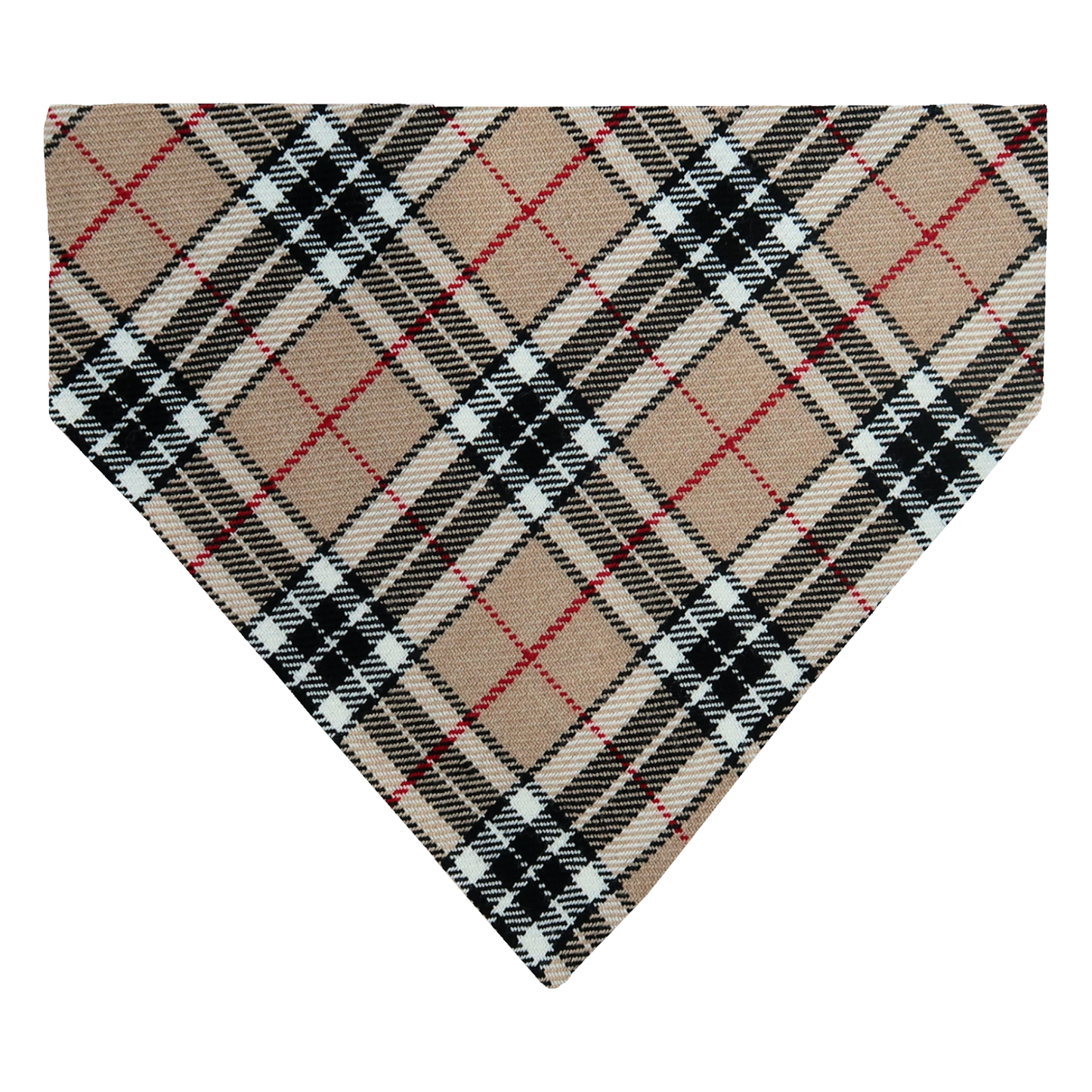 Beige Tartan Dog Bandana