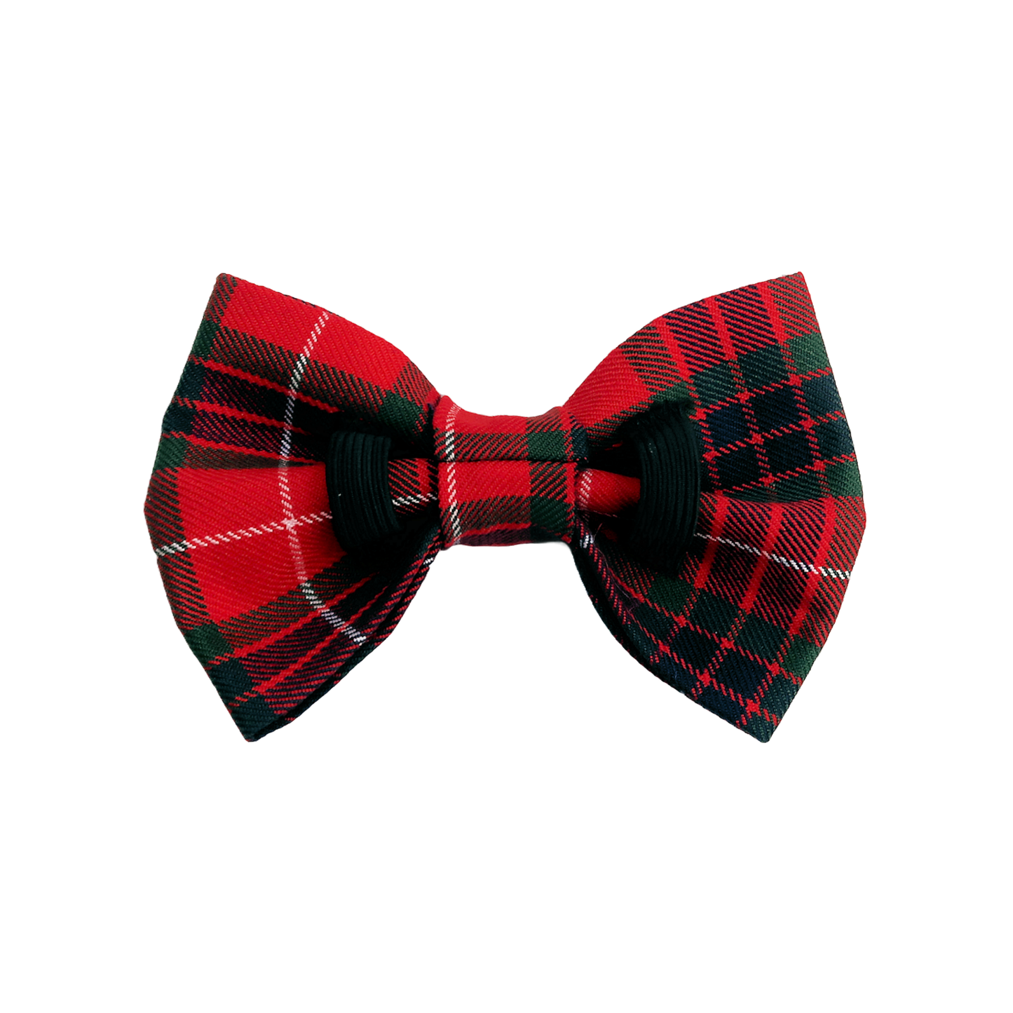 Tartan Red and Green Dog Bow Tie