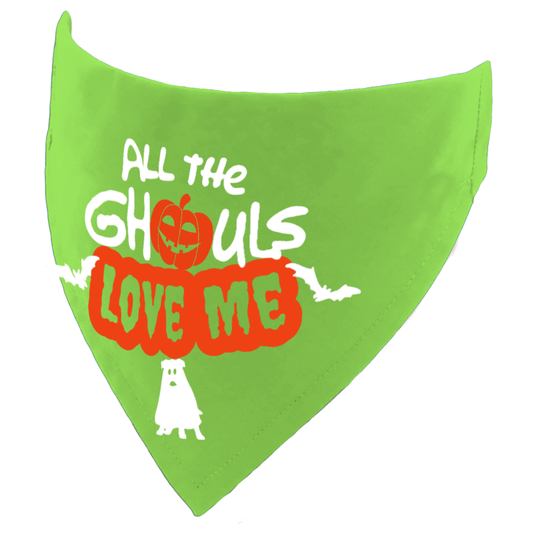 All the Ghouls Love Me Halloween Spooky Dog Bandana
