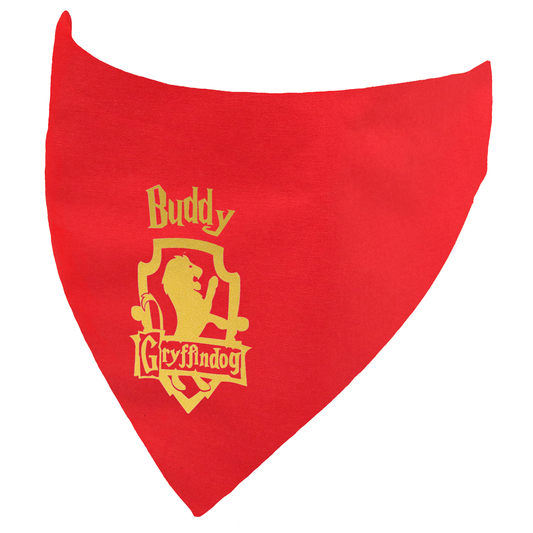Harry Pawter Dogwarts Coat of Arms Personalised Dog Bandana