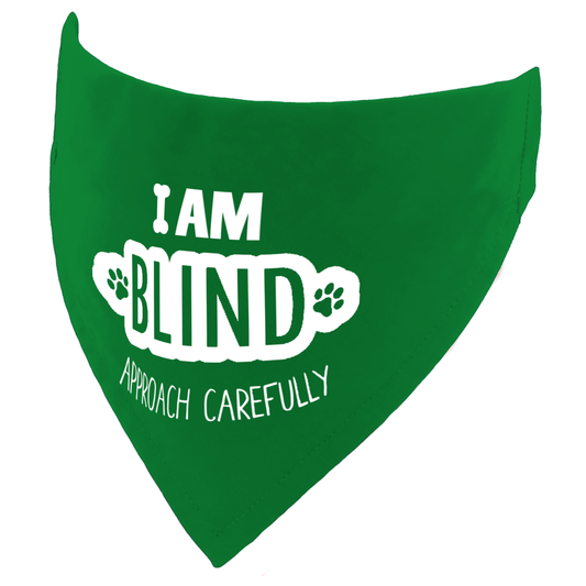 I am Blind Dog Bandana Approach Carefully