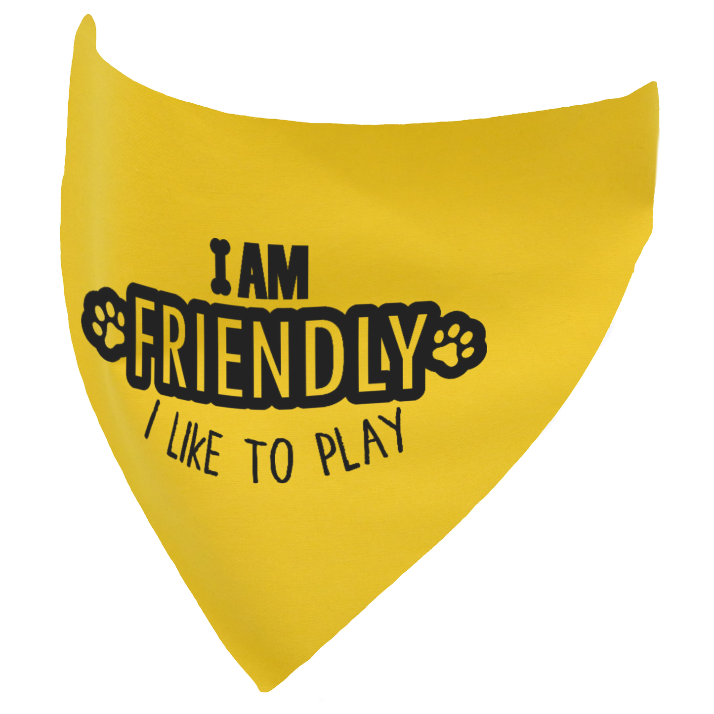 I am Friendly - I Like to Play Dog Bandana