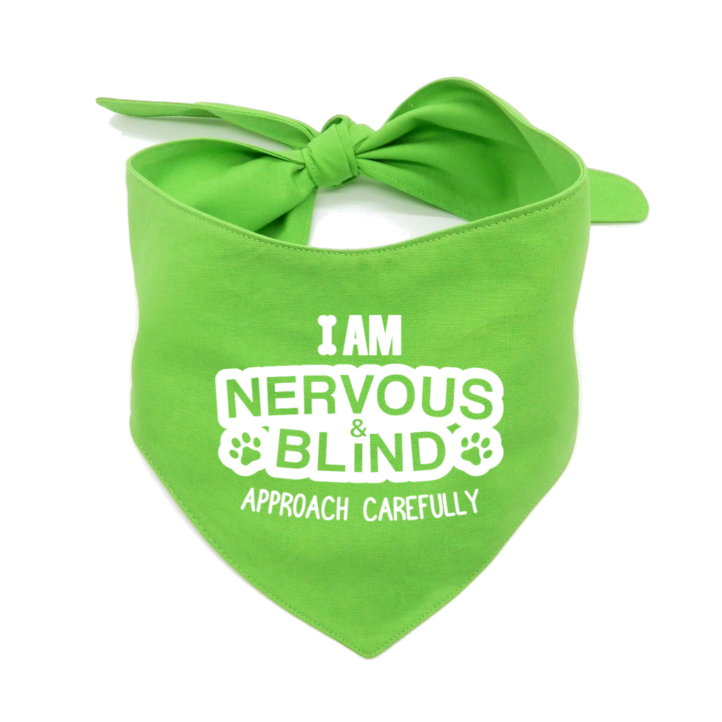 I Am Nervous and Blind Approach Carefully Awareness Dog Bandana