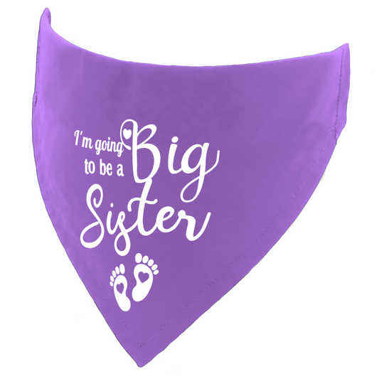 I'm Going to be a Big Sister Announcement Dog Bandana