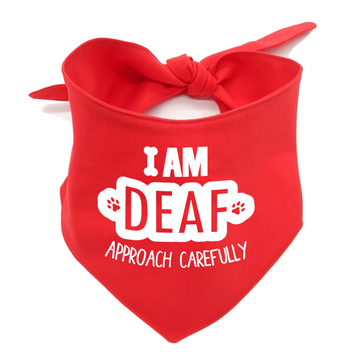 I Am Deaf Dog Bandana β Awareness for Hearing-Impaired Dog