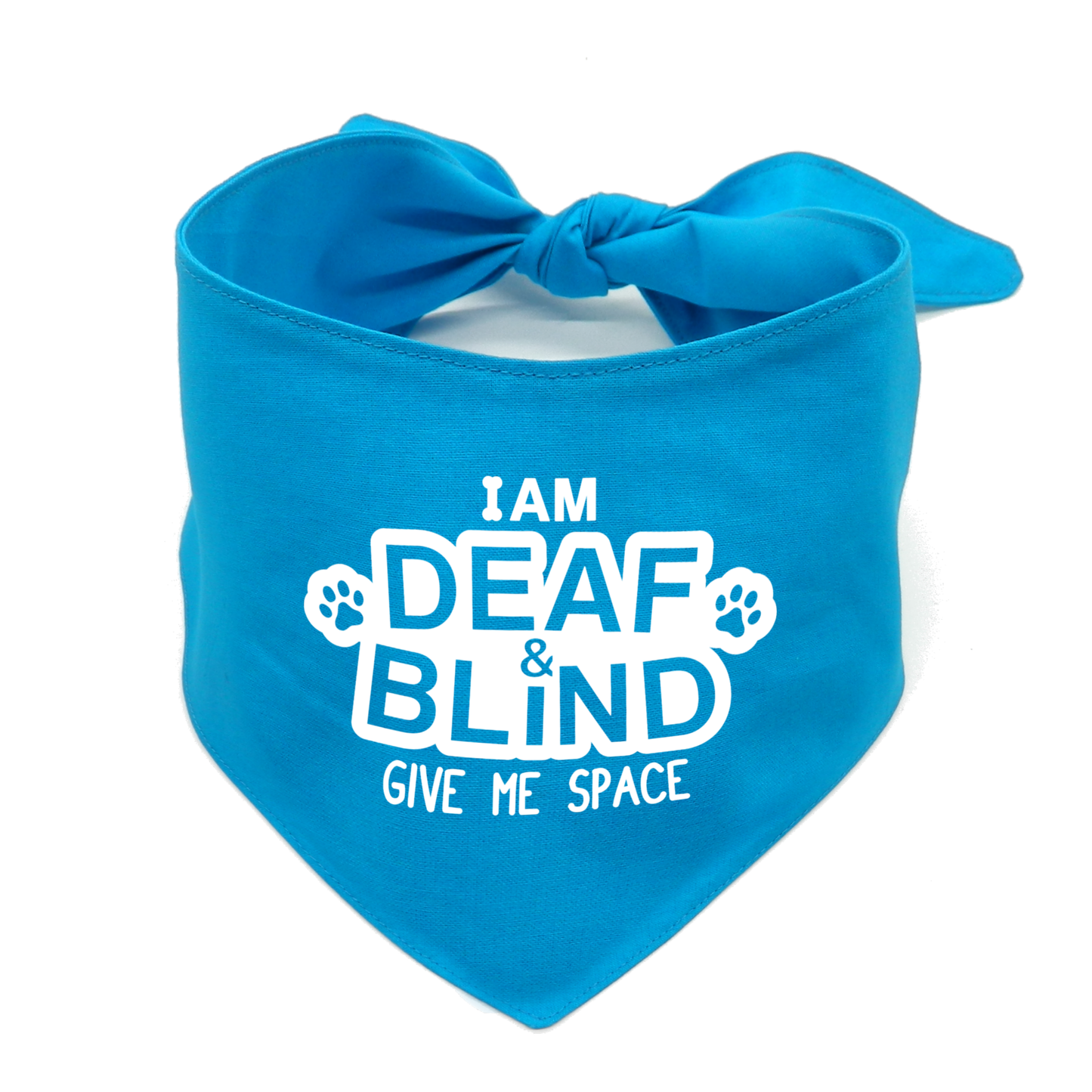 I Am Deaf & Blind Dog Bandana – Handmade Awareness Bandana