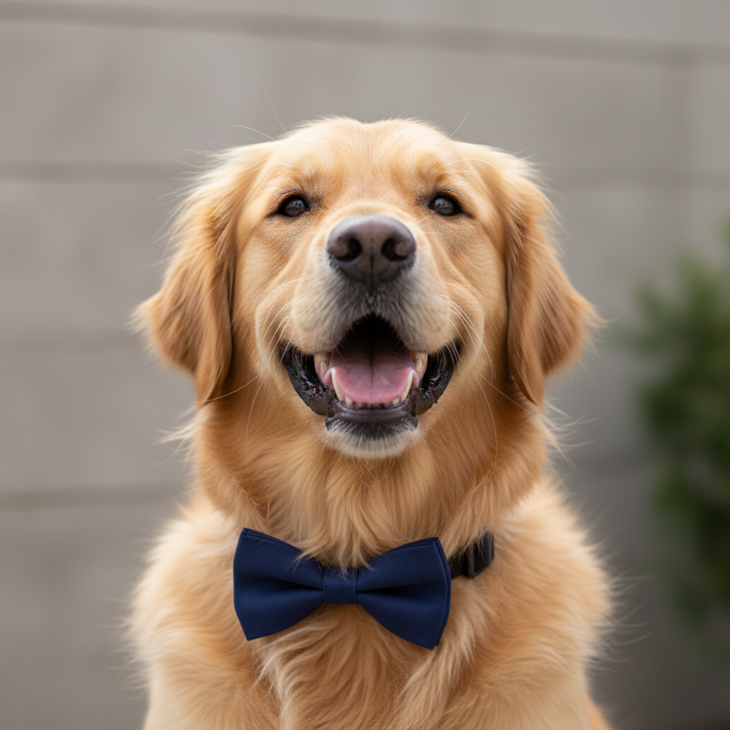 Plain over the collar dog bow tie