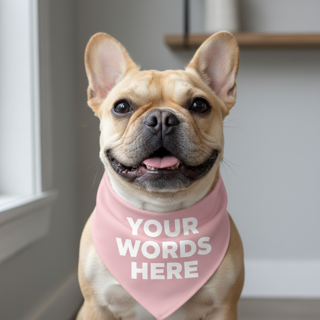 Cutomised dog bandana personalise