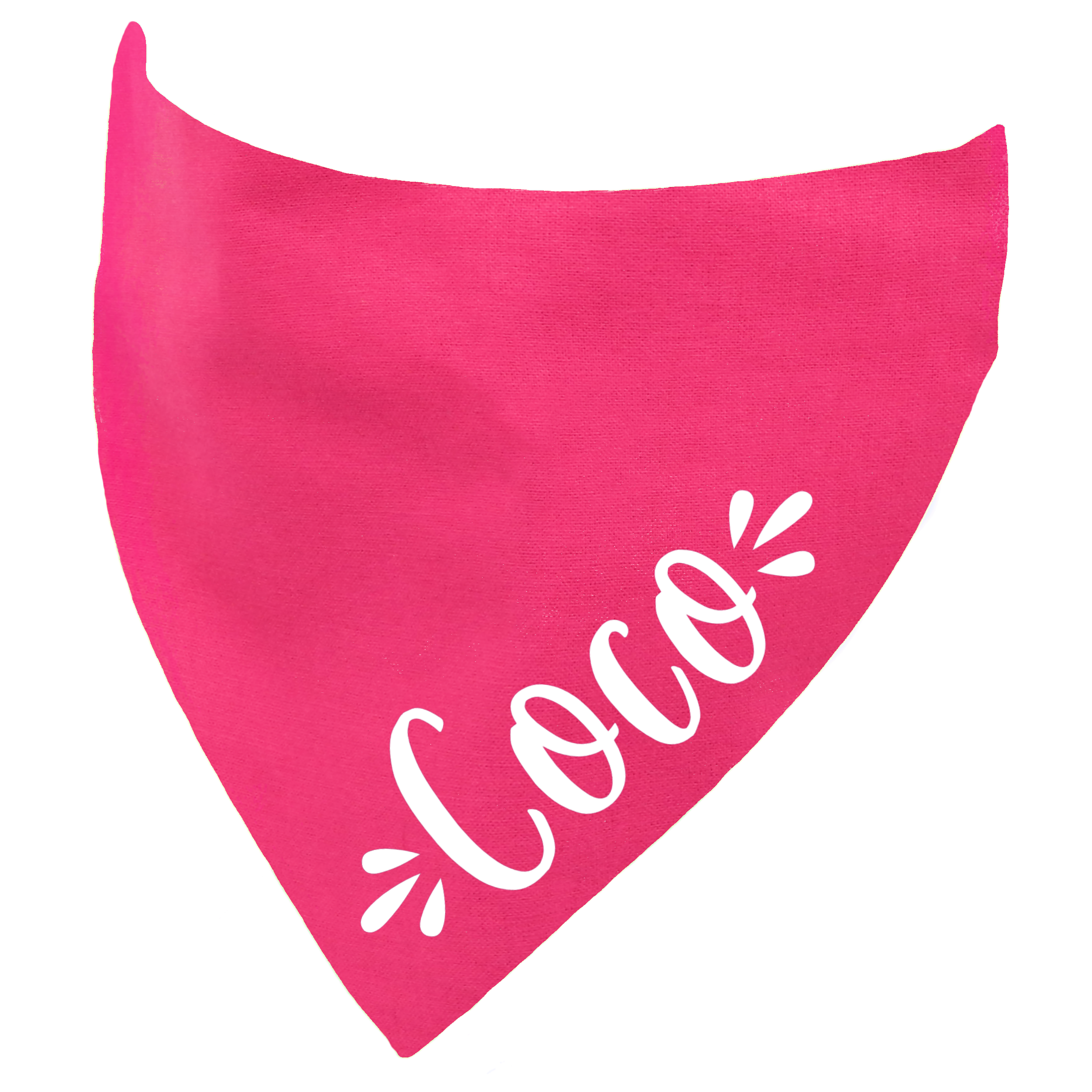 Customisable Solid Colour Dog Name Bandana – Personalise It!