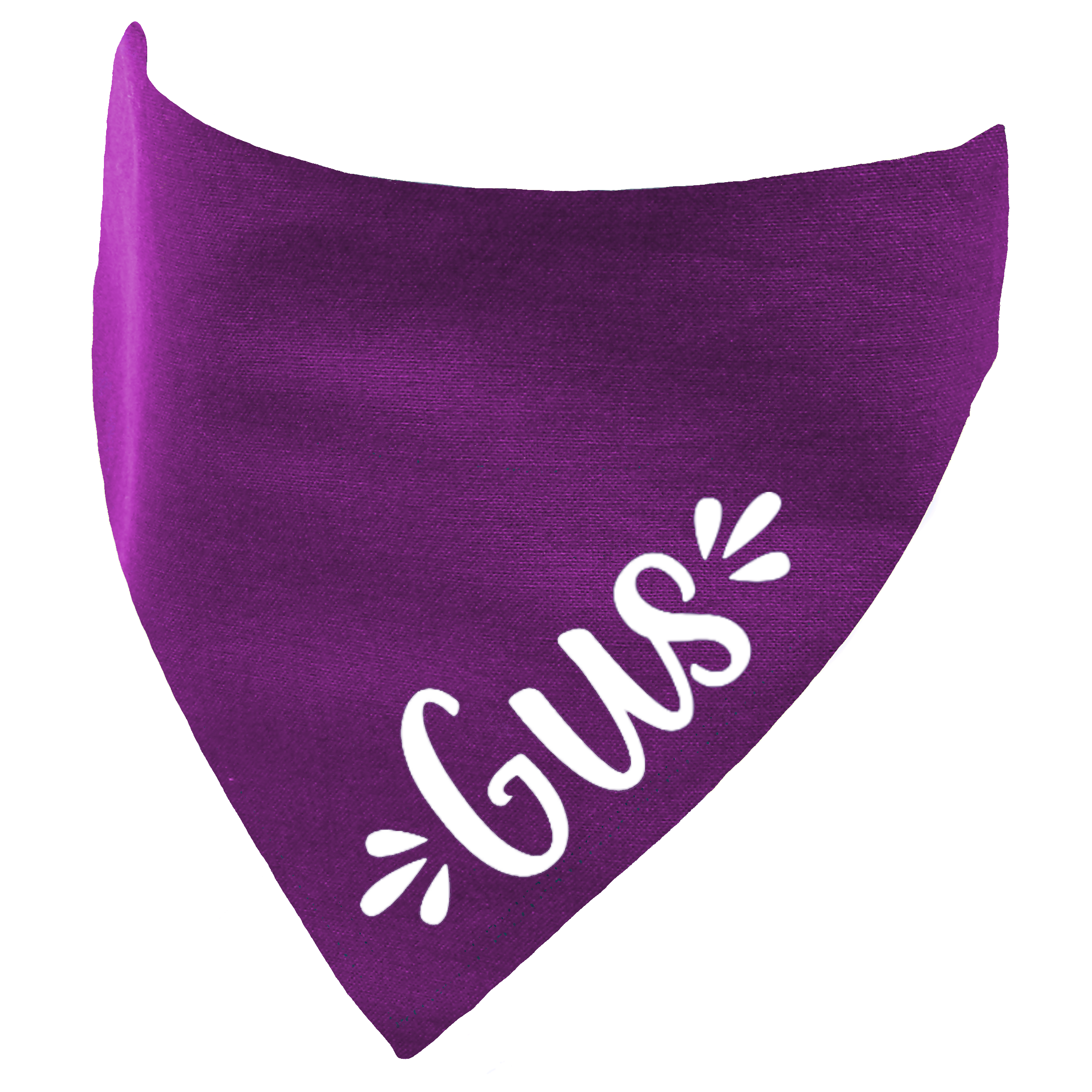 Customisable Solid Colour Dog Name Bandana – Personalise It!