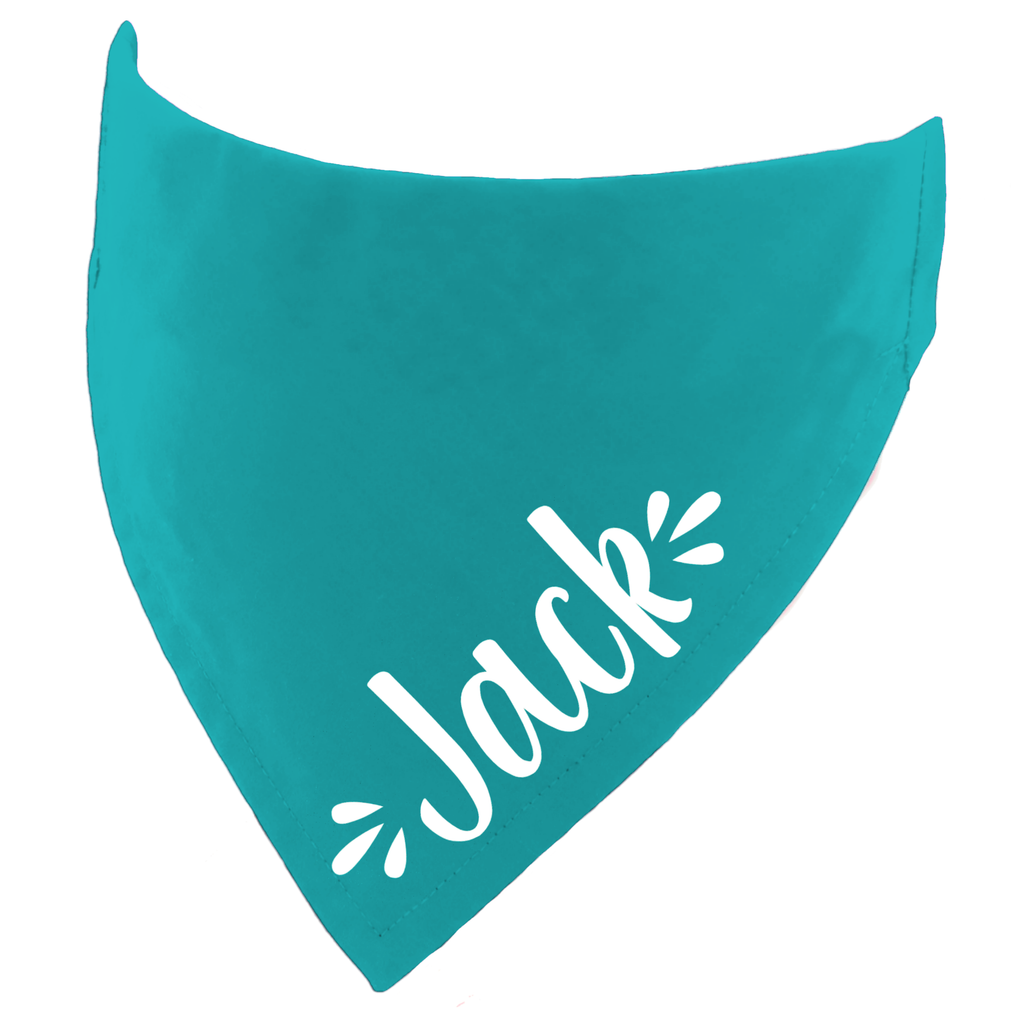 Customisable Solid Colour Dog Name Bandana – Personalise It!