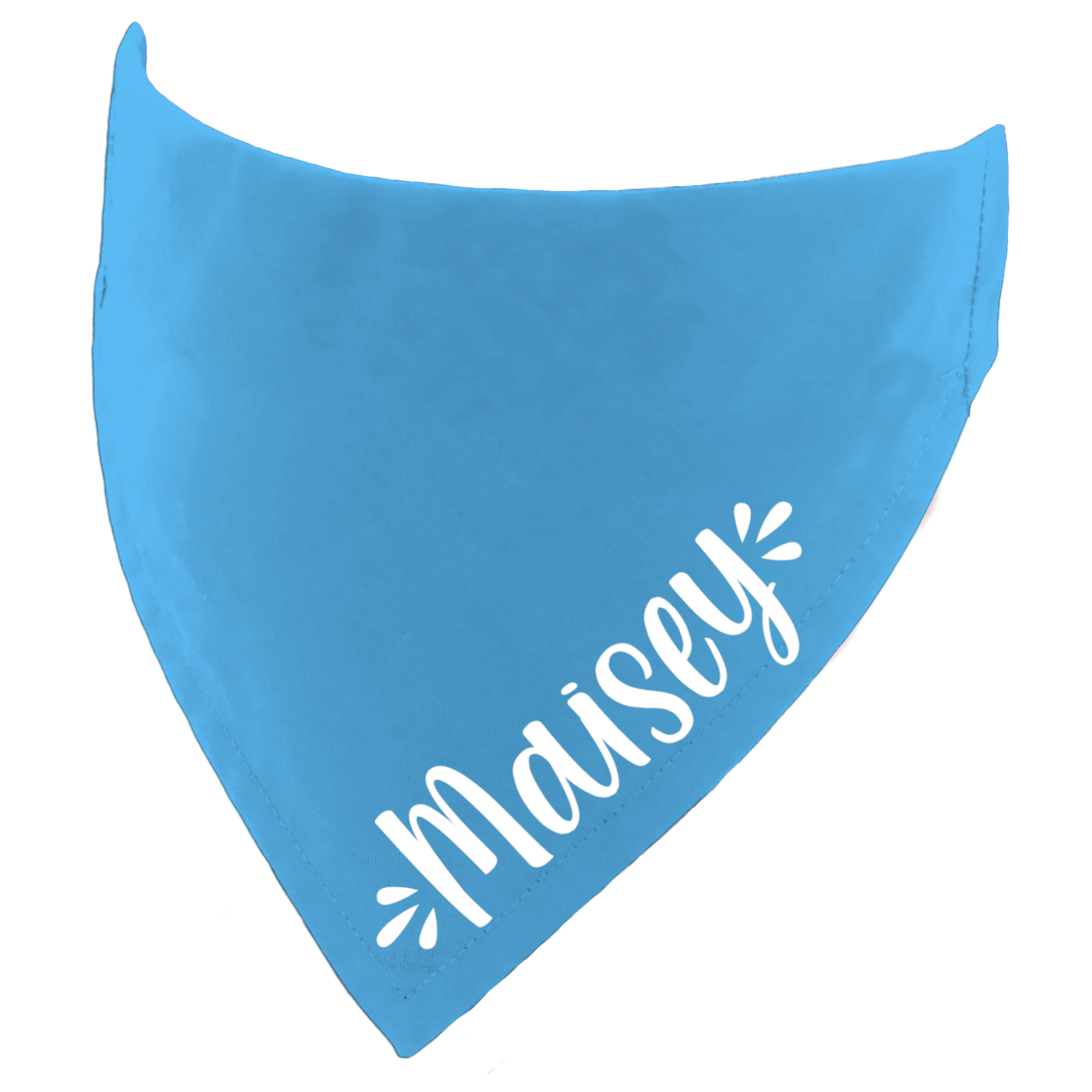 Customisable Solid Colour Dog Name Bandana – Personalise It!