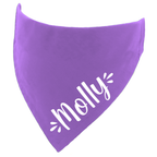 Customisable Solid Colour Dog Name Bandana – Personalise It!