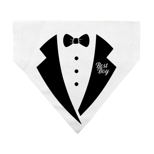 Best Man Dog Bandana – Tuxedo Style for Your Best Boy