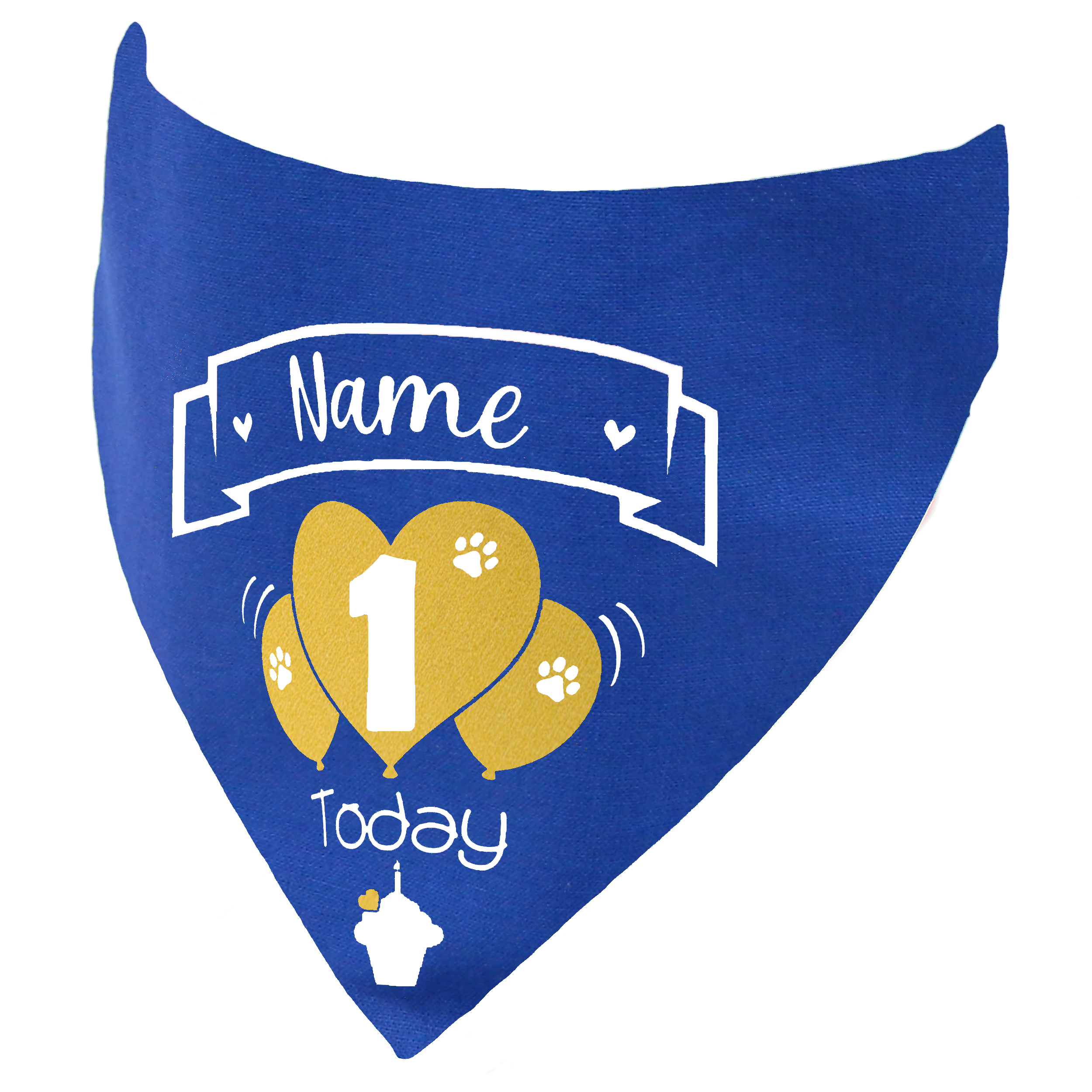 Birthday Balloons Dog Bandana – Custom Name & Age