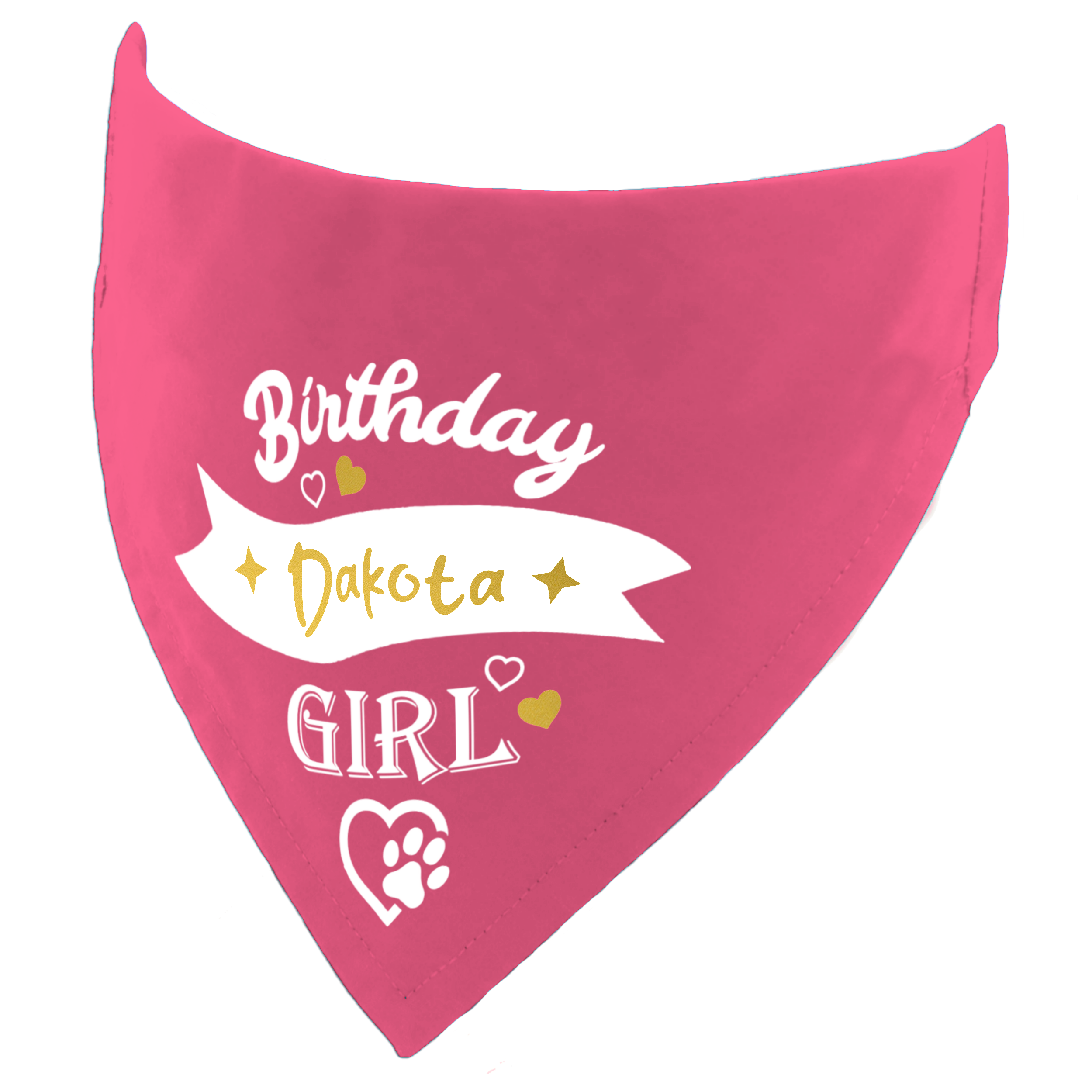 Personalised Birthday Girl Dog Bandana