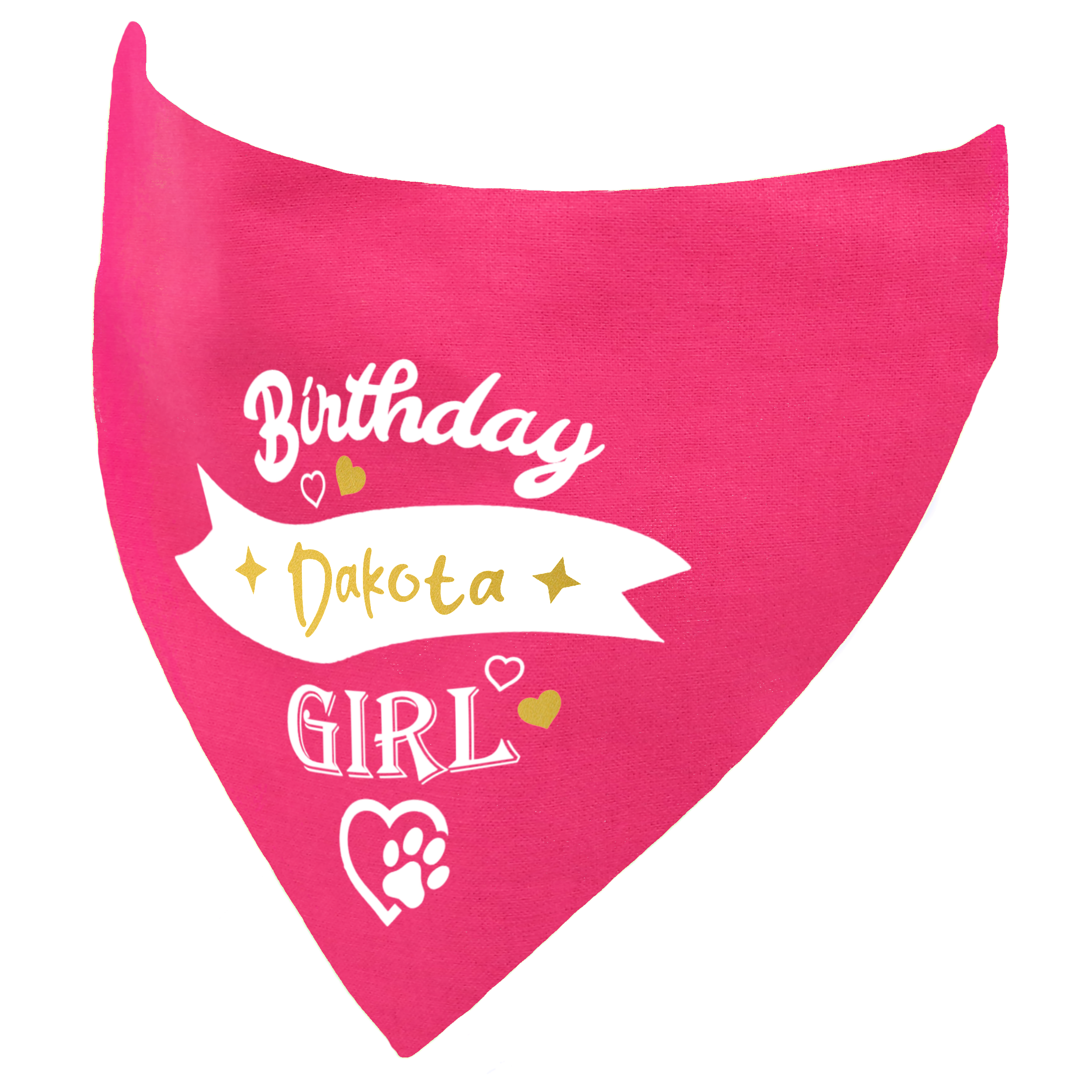 Personalised Birthday Girl Dog Bandana