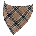 Beige Tartan Dog Bandana