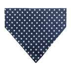 Navy with White Polka Dot Dog Bandana