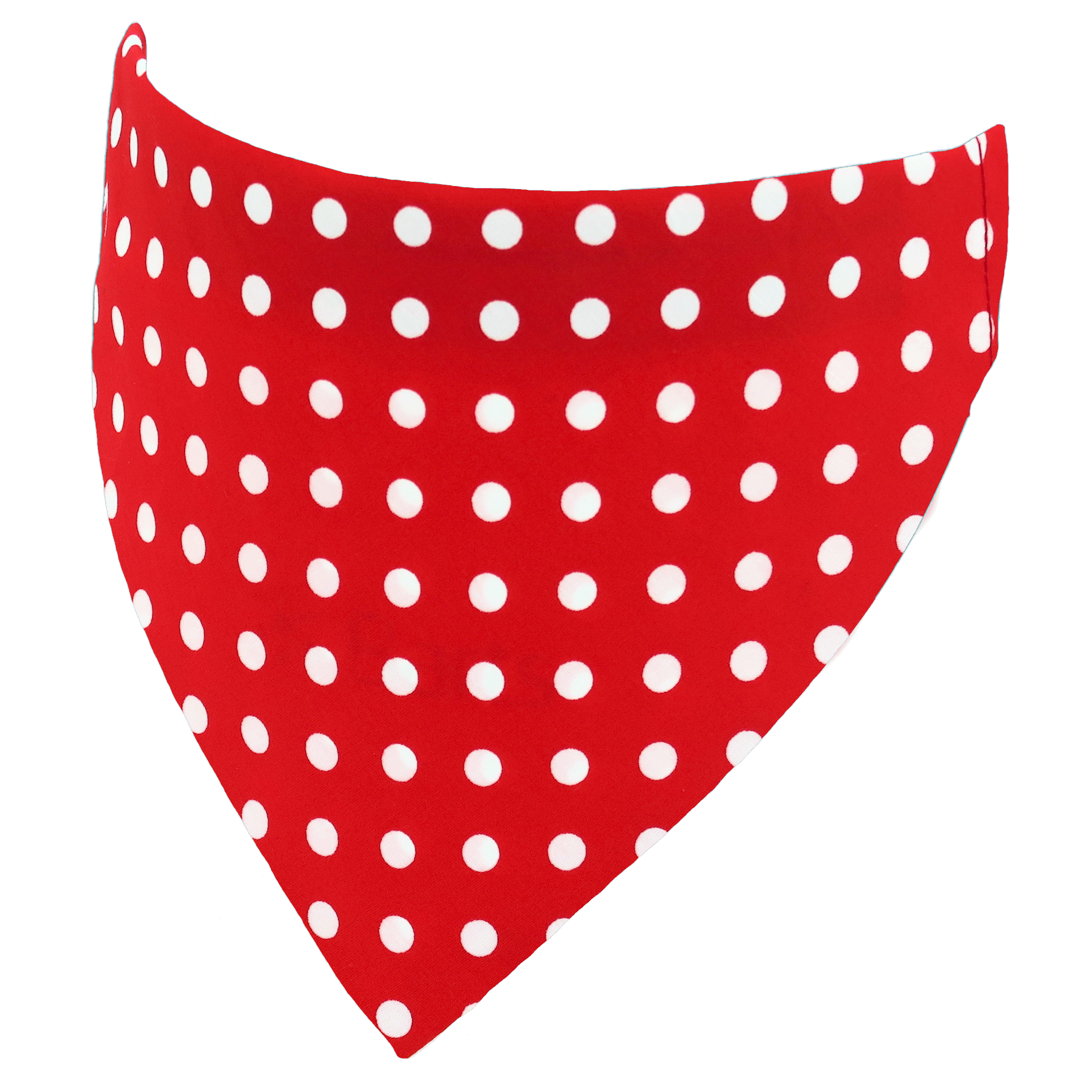Red with White Polka Dot Dog Bandana