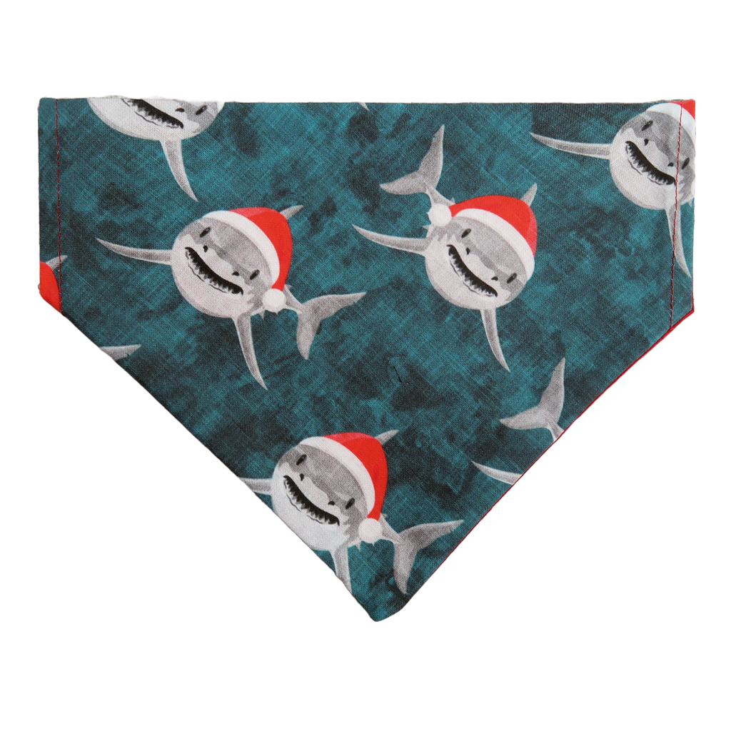 Christmas Santa Sharks Dog Bandana
