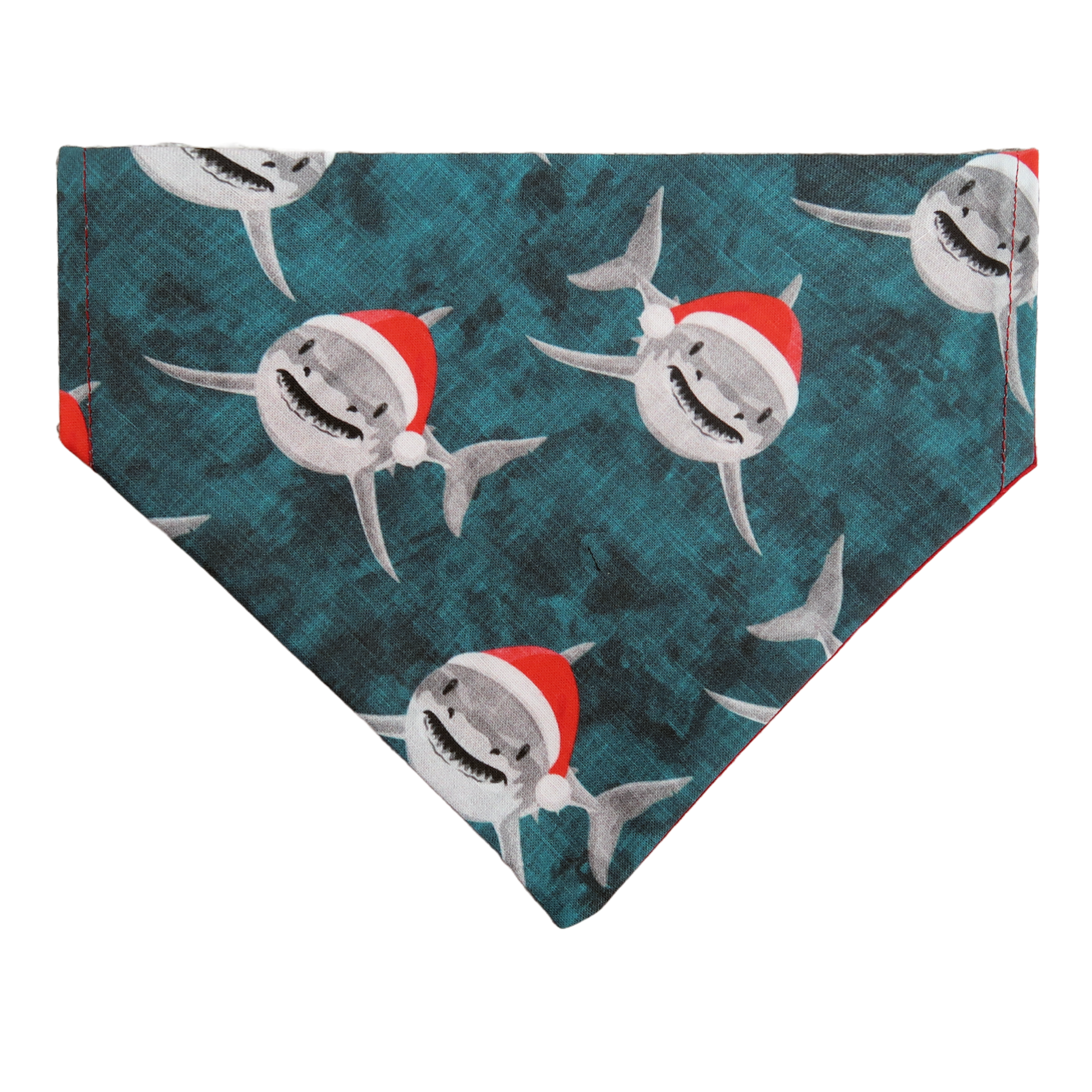 Christmas Santa Sharks Dog Bandana