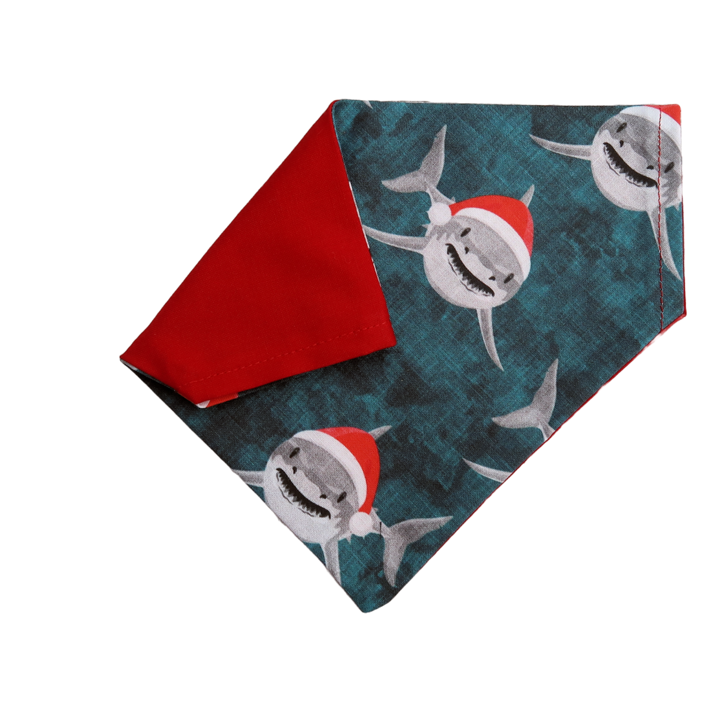 Christmas Santa Sharks Dog Bandana