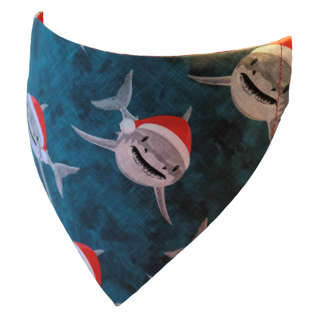Christmas Santa Sharks Dog Bandana
