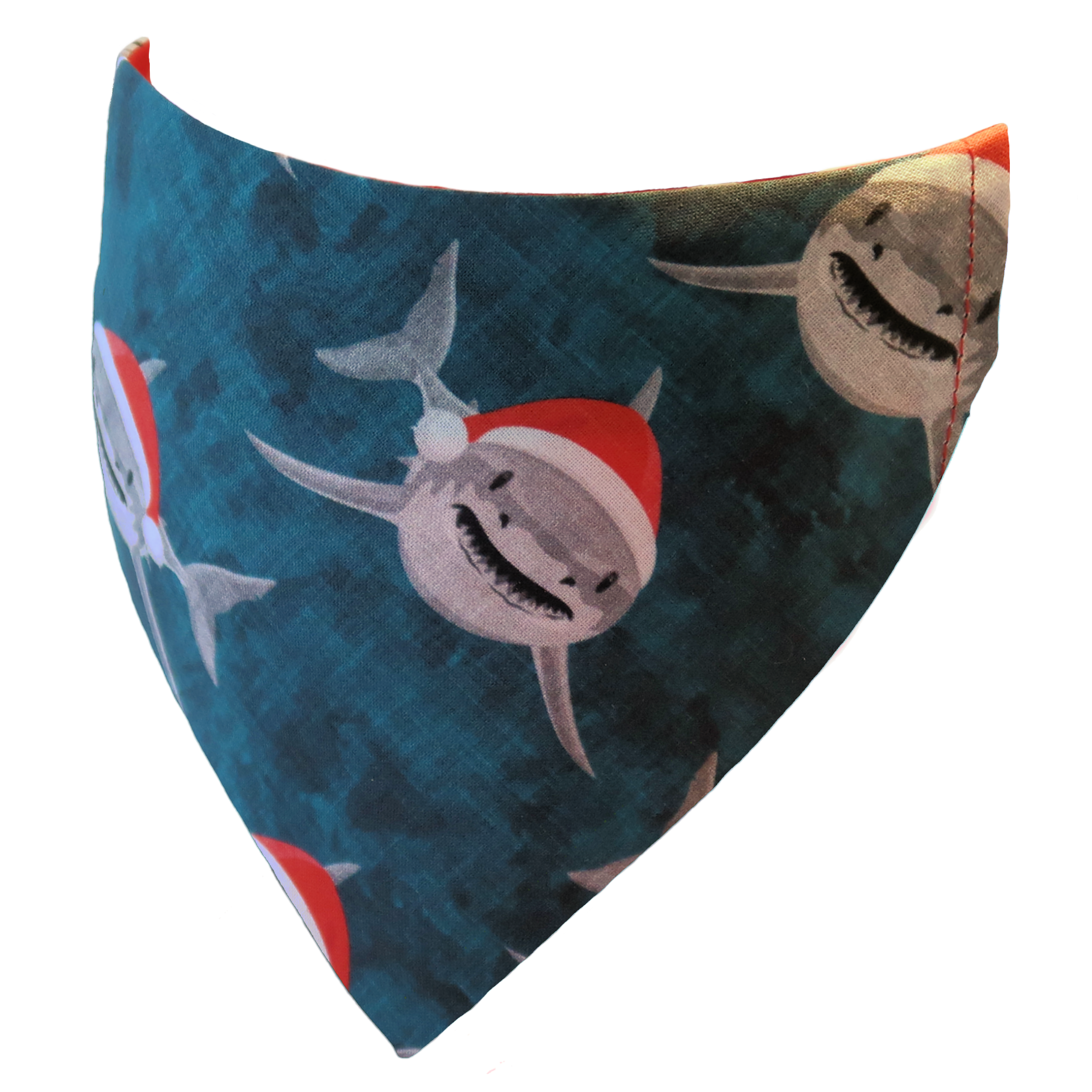 Christmas Santa Sharks Dog Bandana