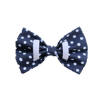 Navy Polka Dot Dog Bow Tie