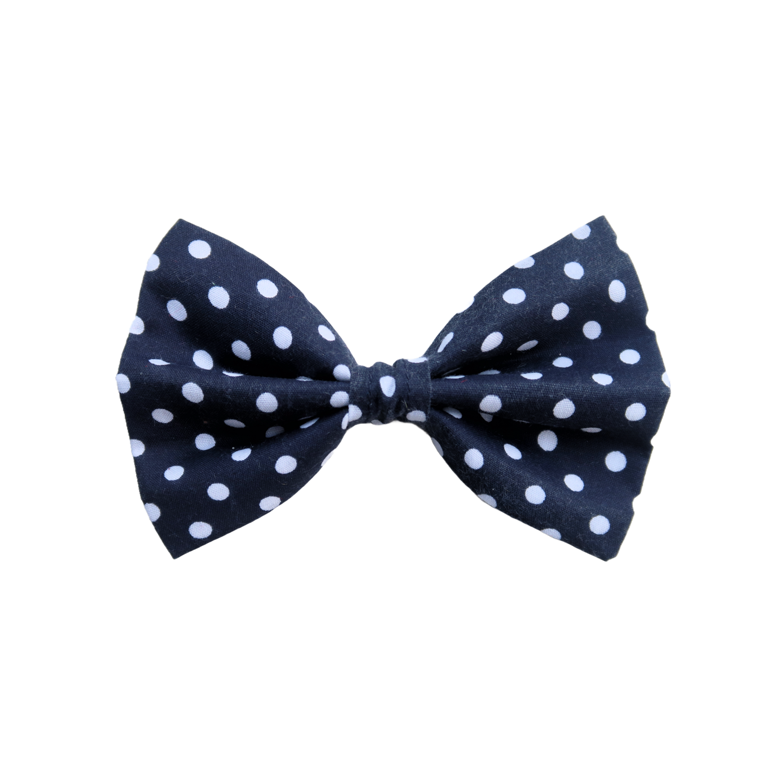 Navy Polka Dot Dog Bow Tie