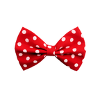 Red Polka Dot Dog Bow Tie
