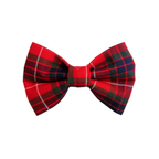 Tartan Red and Green Dog Bow Tie