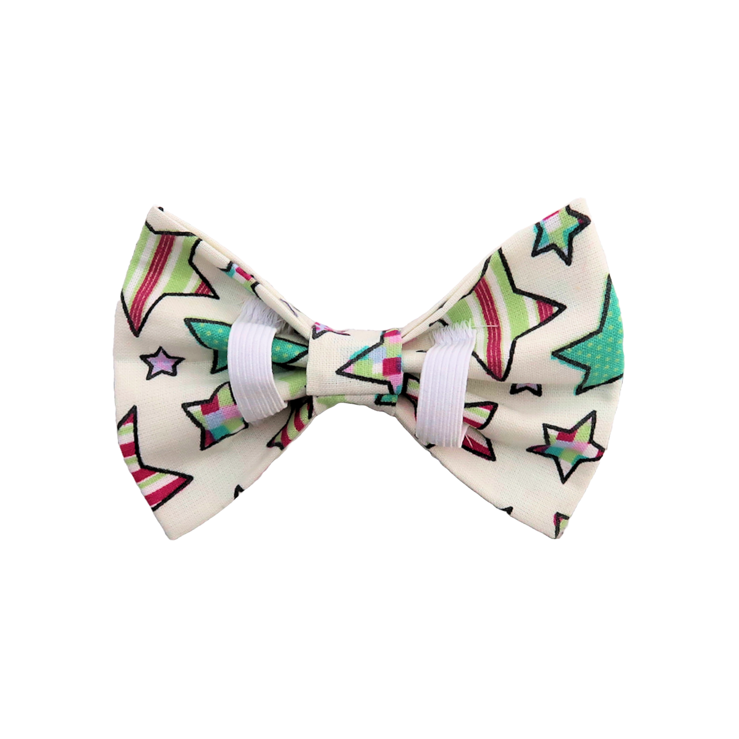 Multi Coloured Stars Dog Bow Tie