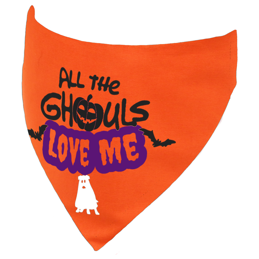 All the Ghouls Love Me Halloween Spooky Dog Bandana