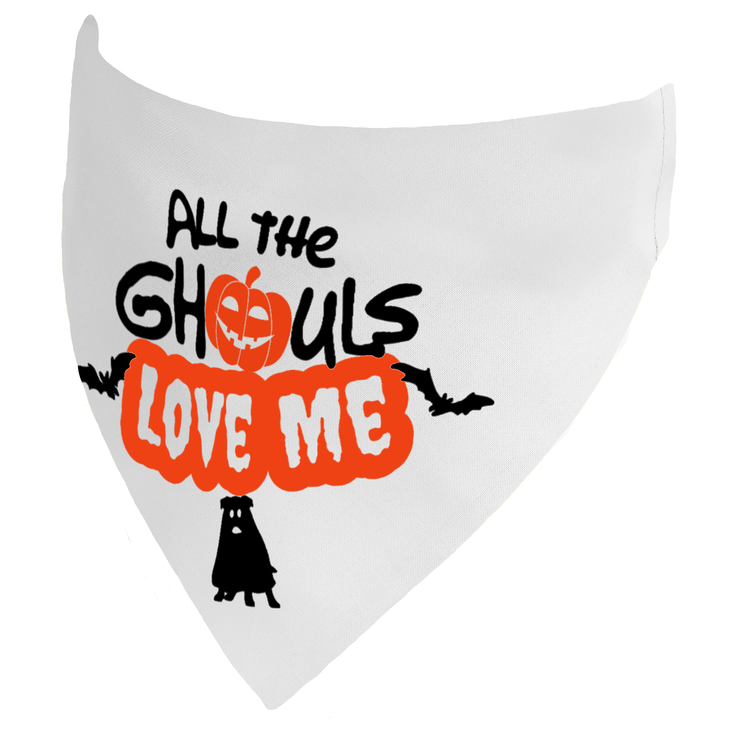 All the Ghouls Love Me Halloween Spooky Dog Bandana
