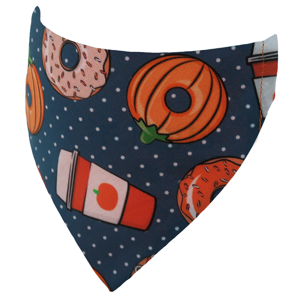 Pumpkin Spice Coffee & Donuts Dog Bandana