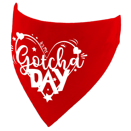 It's my Gotcha Adoption Day Dog Bandana