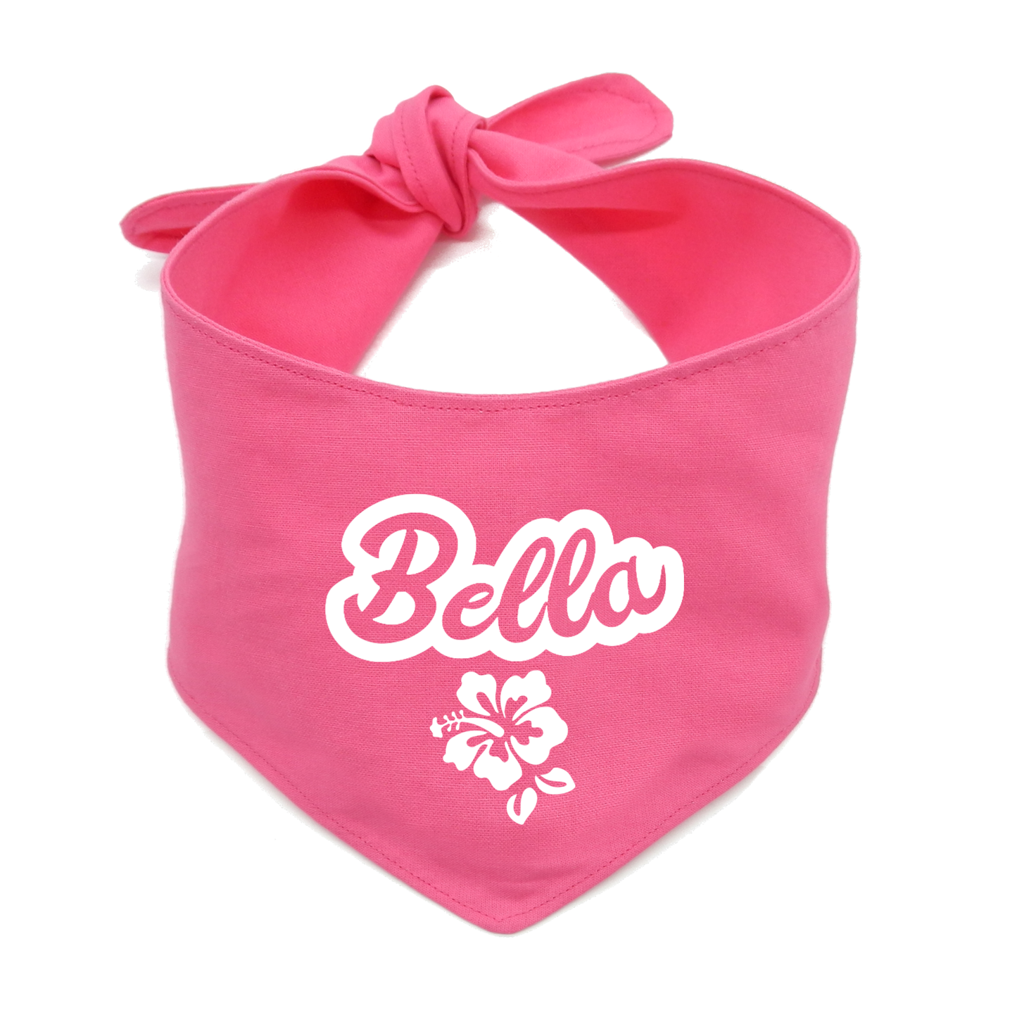 Personalised Hawaiian Hibiscus Flower Tie on Dog Bandana