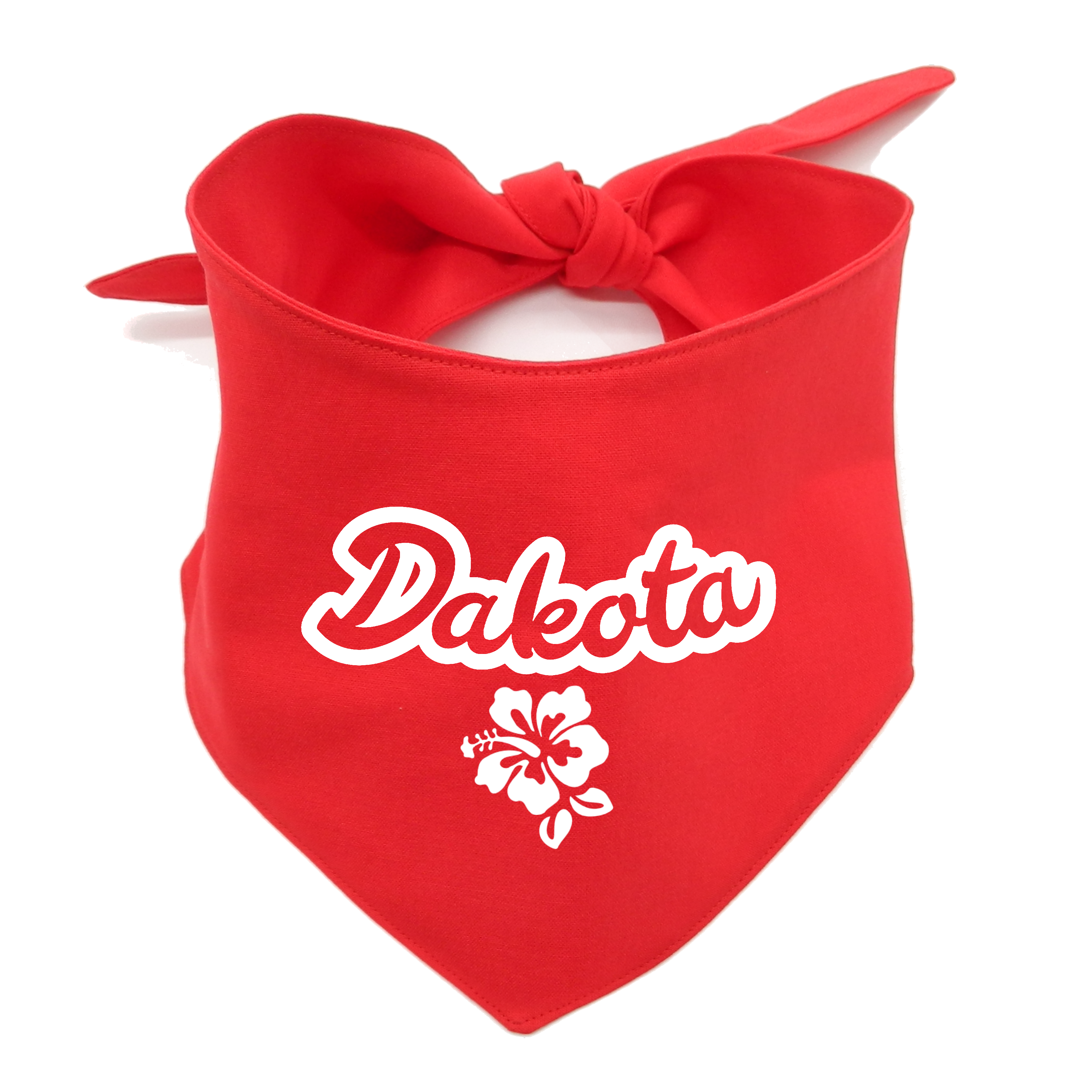 Personalised Hawaiian Hibiscus Flower Tie on Dog Bandana