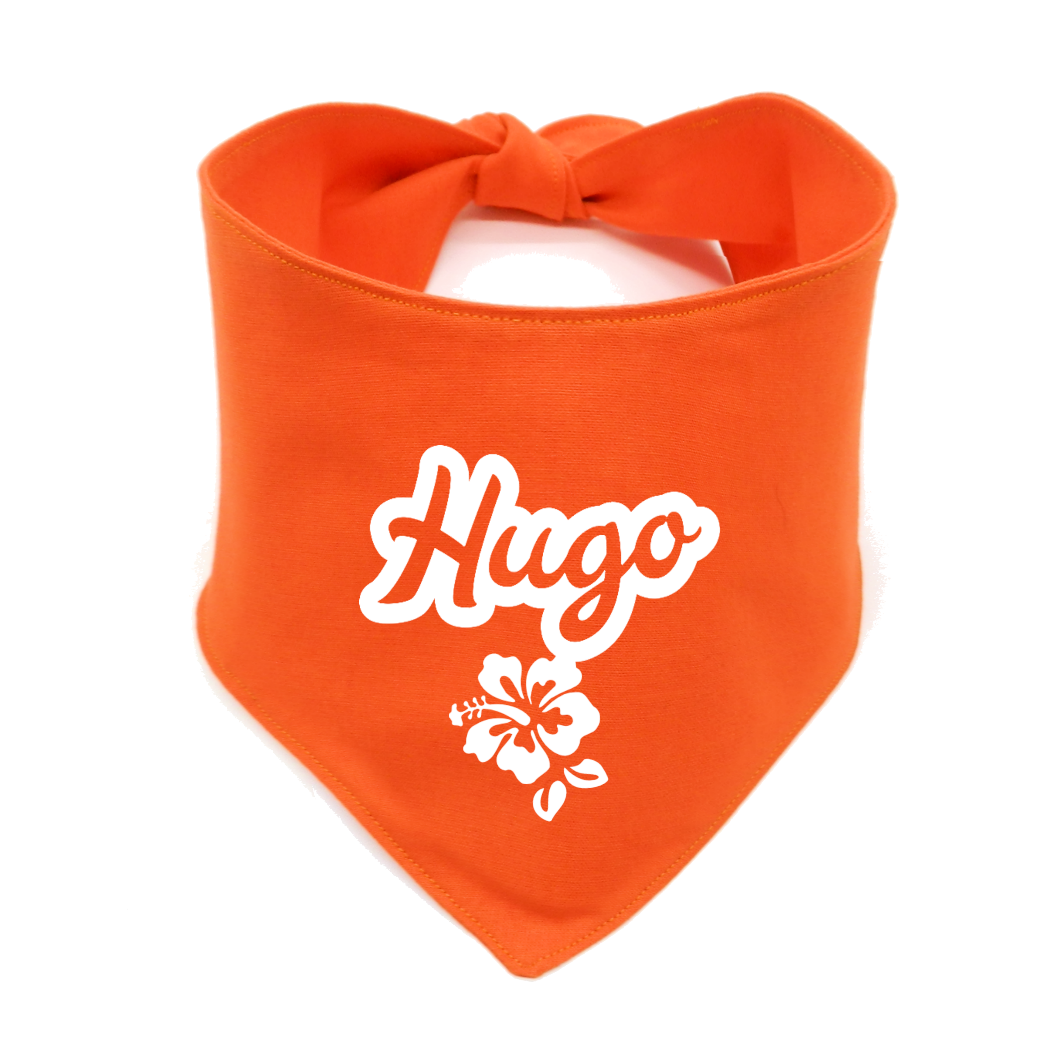 Personalised Hawaiian Hibiscus Flower Tie on Dog Bandana