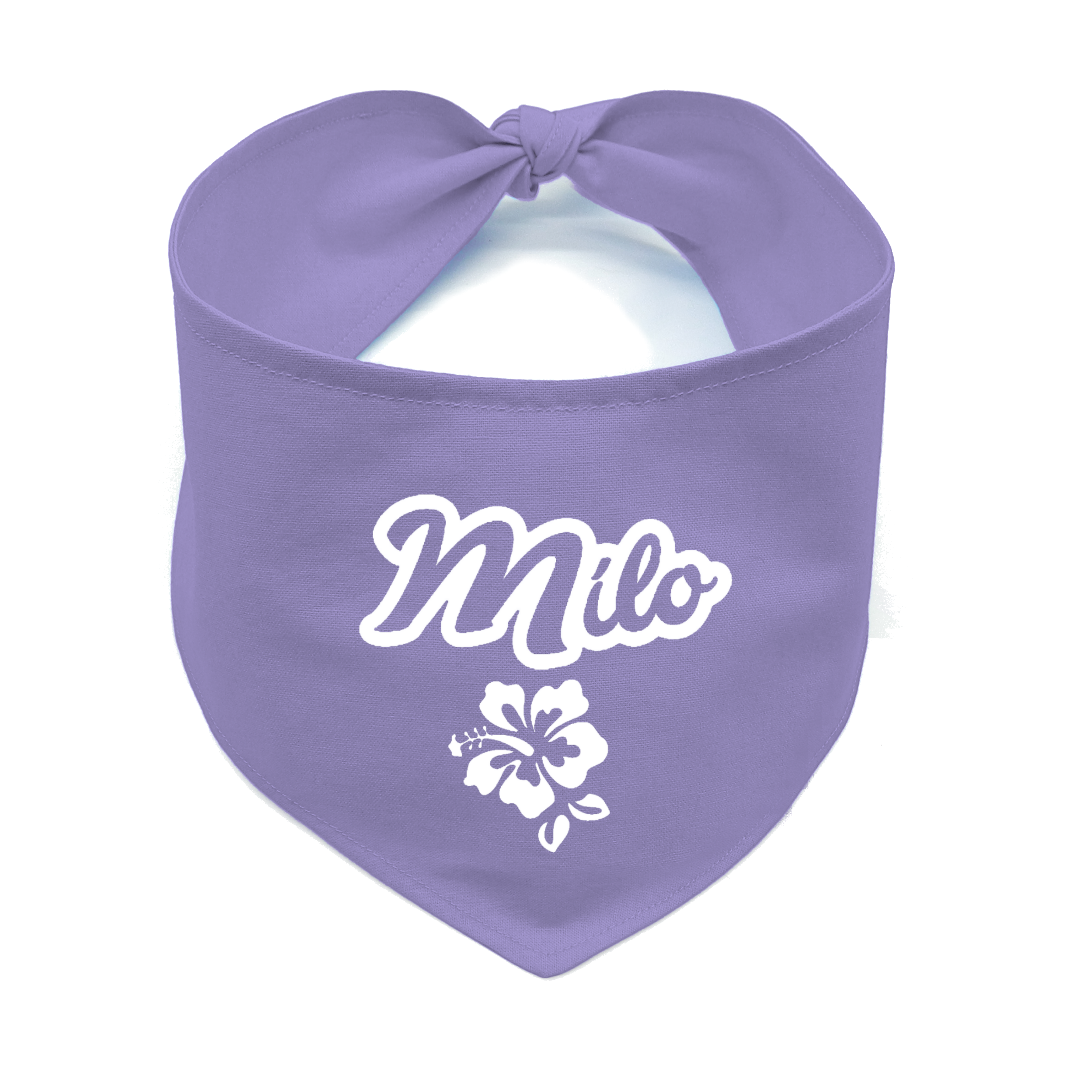 Personalised Hawaiian Hibiscus Flower Tie on Dog Bandana