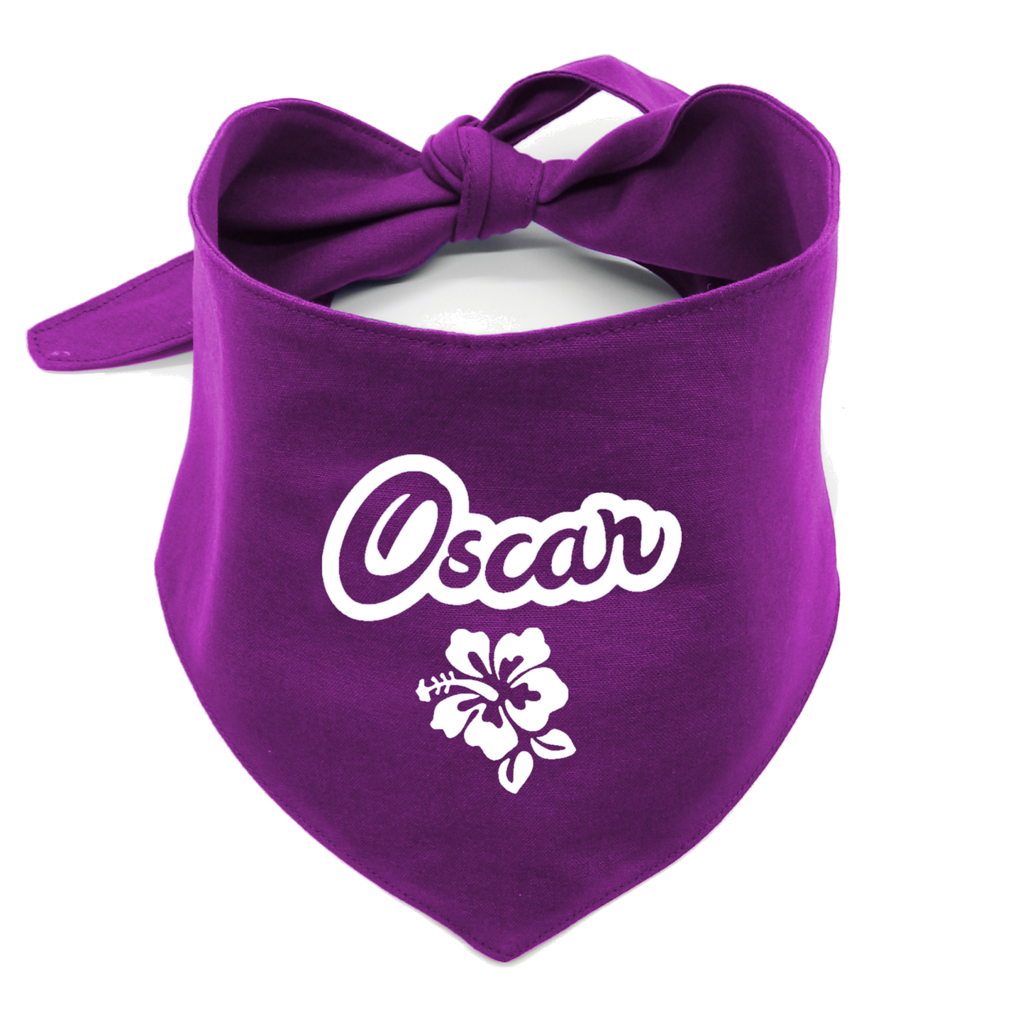 Personalised Hawaiian Hibiscus Flower Tie on Dog Bandana