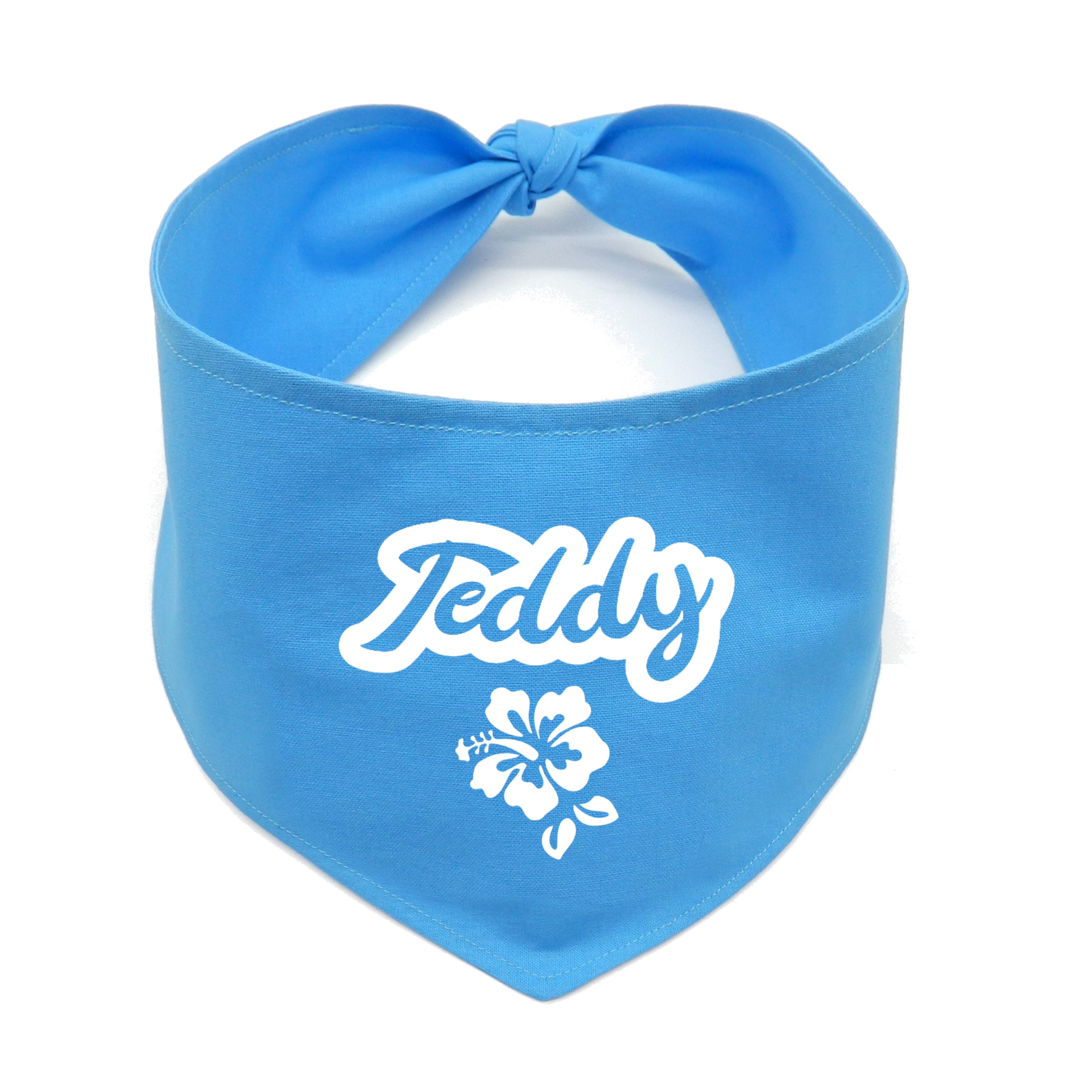 Personalised Hawaiian Hibiscus Flower Tie on Dog Bandana