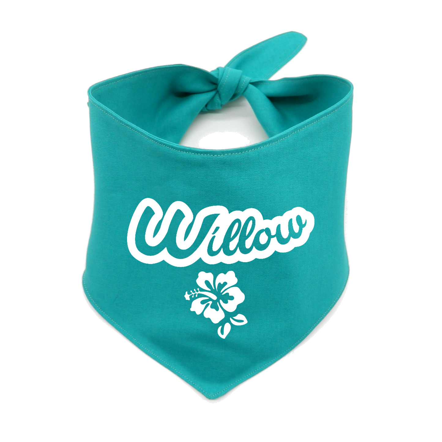 Personalised Hawaiian Hibiscus Flower Tie on Dog Bandana