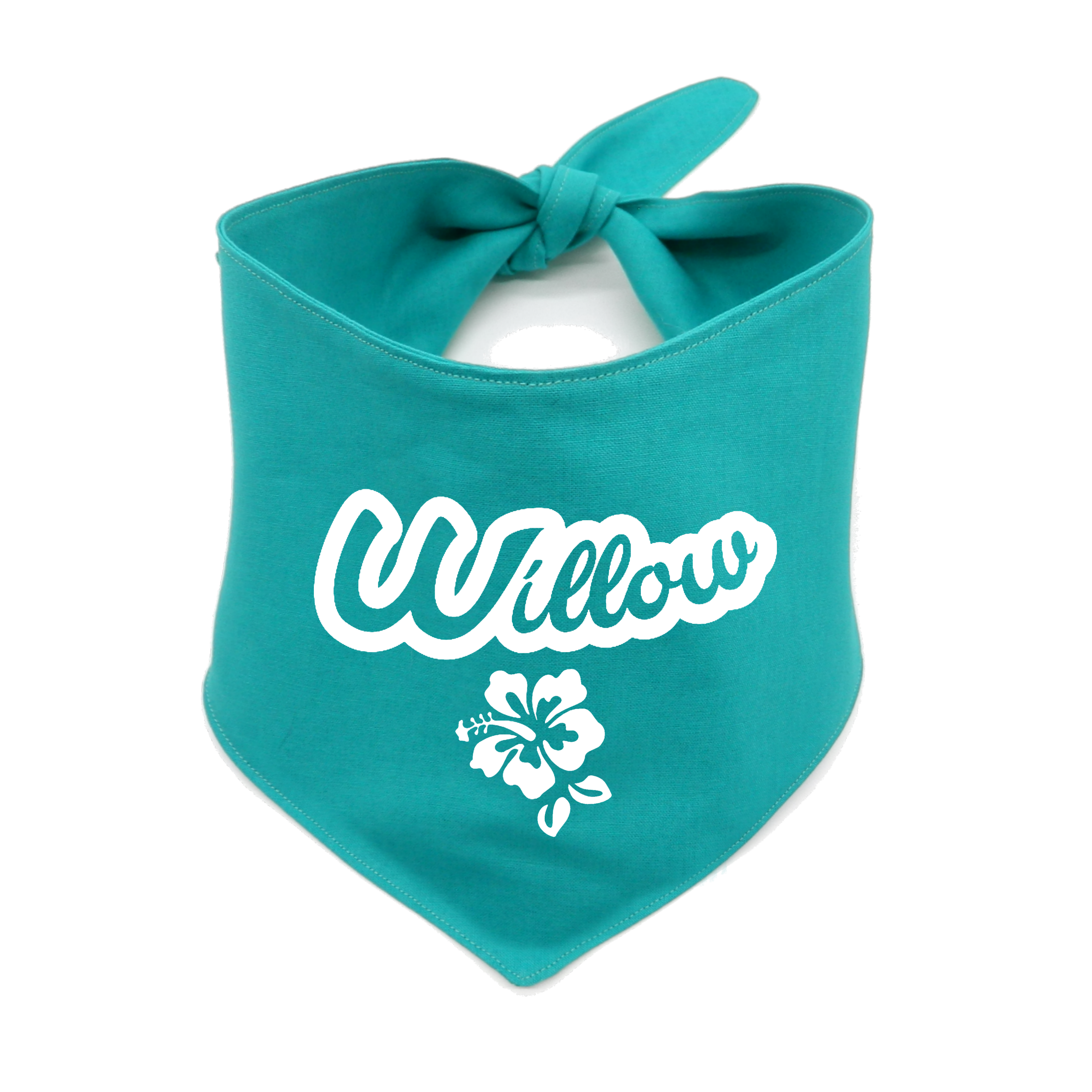 Personalised Hawaiian Hibiscus Flower Tie on Dog Bandana