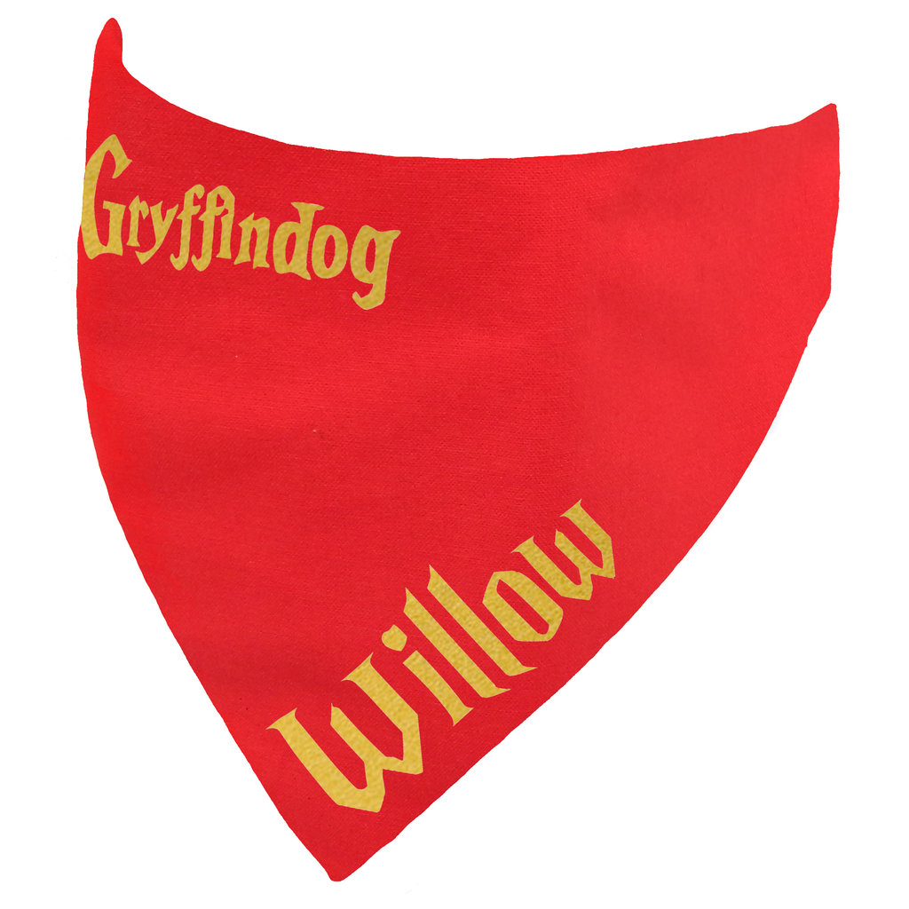 Harry Pawter Dogwarts House Personalised Dog Bandana